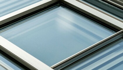 Obraz premium Close-up of a modern building's glass roof