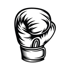 Striking Boxing Glove Silhouette | Punching Power, Fighting Spirit Icon, Fitness Concept