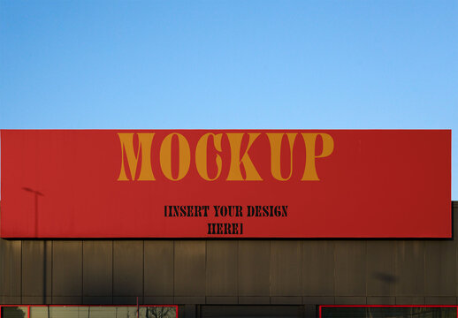 Storefront Mockup With Billboard