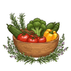 vegetables in a basket