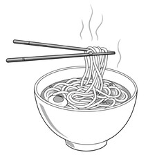 A bowl of noodle soup