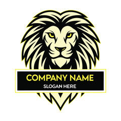 Obraz premium Powerful Lion Head Logo