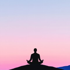 Person sits in meditation pose