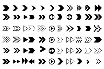 Arrows - Line Icons  Arrow vector icon set in thin line style