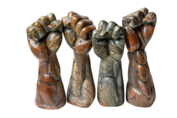 Powerful Raised Fists Strength Unity