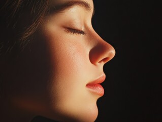 Close-up of female face