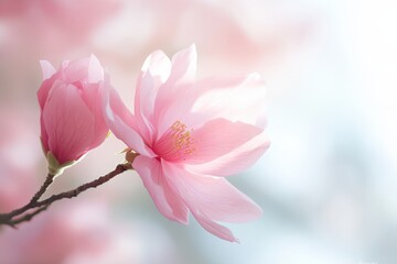 Pink magnolia blossom bloom