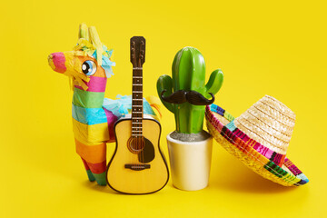 Cinco de mayo carnival concept. Fiesta Arrangement