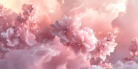Faint Blush Pink with a Delicate Softness, Gentle and Serene Background Design