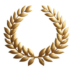 Golden Laurel Wreath Symbolizes Honor Glory And Victory