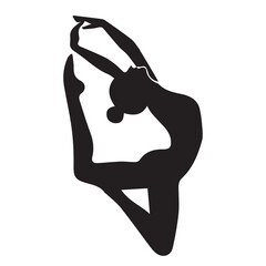 "Vector Set of Gymnast Silhouettes – Athletic, Sports, and Fitness Design Elements"- gymnast woman 