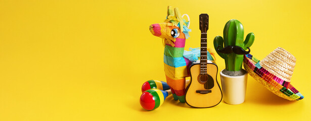 Cinco de mayo carnival concept. Fiesta Ensemble