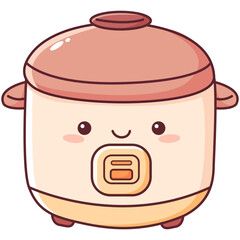 Cute Cartoon Rice Cooker Illustration