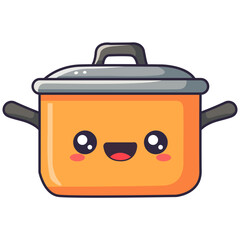 Cute Cartoon Cooking Pot Illustration