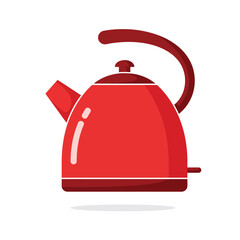 Big ceramic teapots, glass kettle with handle on white background, teapot pattern consisting in spout for draining liquid coffee in kit kettles, collection teapots it different kitchen kettle