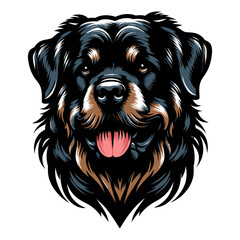 rottweiler vector and illustration isolated on white background.
