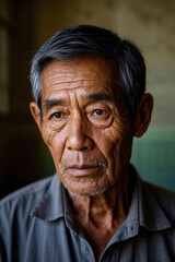 arafed man with a gray shirt and a gray shirt