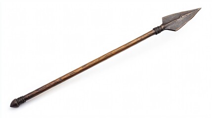 Professional Medieval Spear Isolated on White Background for Designs and Projects