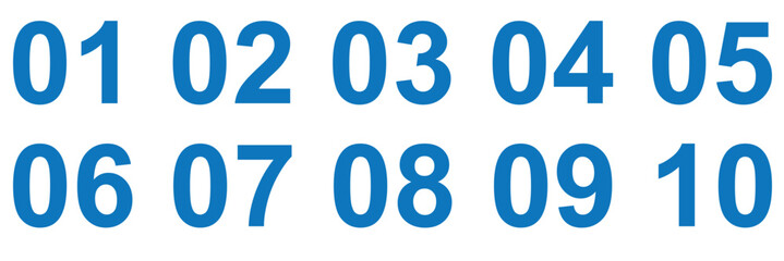 Bullet Point, Circle Number font icon . Typography Set of Round 1-9 Numbers.
