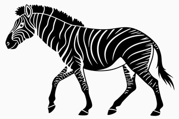 quagga sihouette black vector