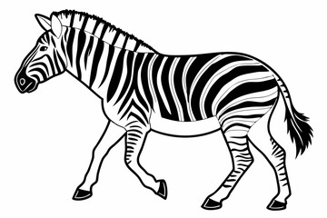 quagga sihouette black vector