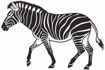 quagga sihouette black vector
