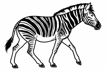 quagga sihouette black vector