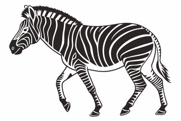 quagga sihouette black vector