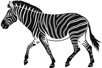 quagga sihouette black vector