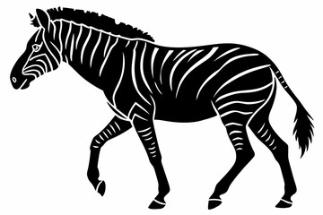 quagga sihouette black vector