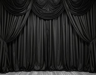 photography background, digital backdrop, black satin curtains theatre cinema texture drapes 