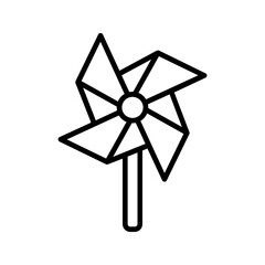 Pinwheel icon. for mobile concept color editable