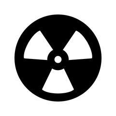 Radioactive icon. for mobile concept color editable