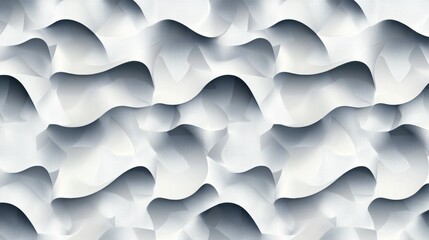 A repeating pattern of white and gray waves on a white background.