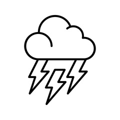 Thunderstorm icon set. for mobile concept color editable