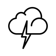 Thunderstorm icon set. for mobile concept color editable