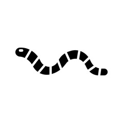 Worm icon. for mobile concept and web design color editable