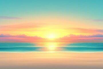 Obraz premium Sunset beach scene