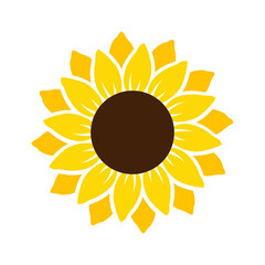 Vector color illustration icon for Golden flower