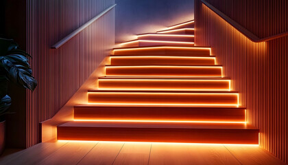 modern staircase design led lights for safety style wooden stsoft illumination home interior