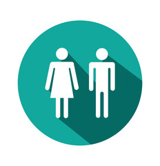 man and woman icon .