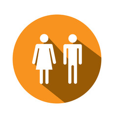 man and woman icon .