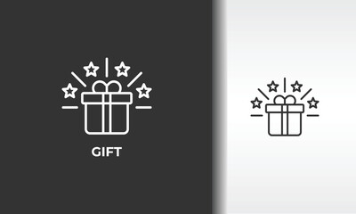 Gift Vector, Icon Or Logo Sign Isolated Symbol Illustration