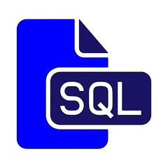 blue sql image file type Icon