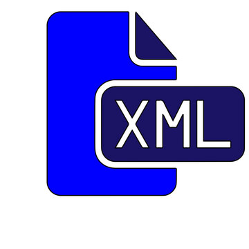 blue xml image file type Icon