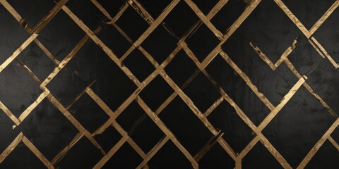 Elegant black and gold geometric pattern with subtle sheen, exclusive, regal