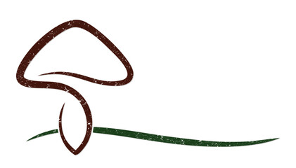 The symbol of stylized forest mushroom.  © designer_an