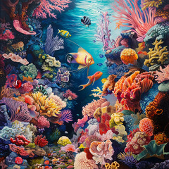 profound interdependence of piscine creatures upon resplendent coral formations, serving as both a sanctuary and a source of nourishment, epitomizes labyrinthine intricacies of delicate food chains,