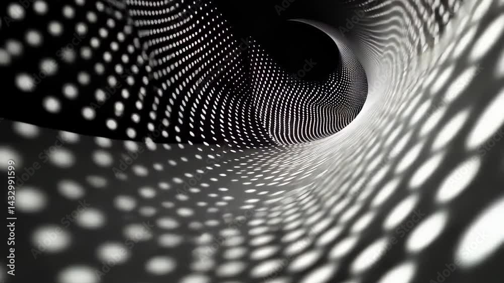Poster artistic exploration of dynamic patterns swirling through a mesmerizing tunnel of light and shadow g