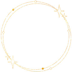 ラメグリッター_フレーム_丸